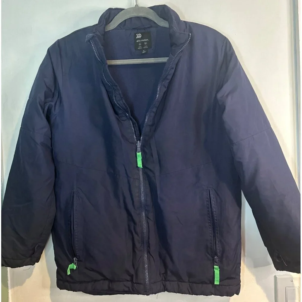 All in Motion Kids XL Blue Jacket Boys’ Water & Wind Resistant Outdoor Coat fall